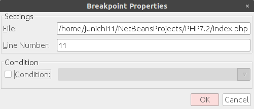 php conditional breakpoints and new3