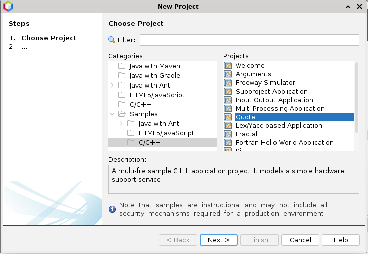 Step 1 - Create project with C++ application and print to debug console