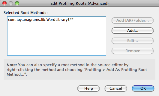 edit profiling roots adv