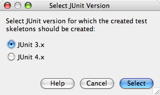 junit3 select version
