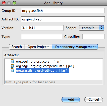 cdi add dependency3