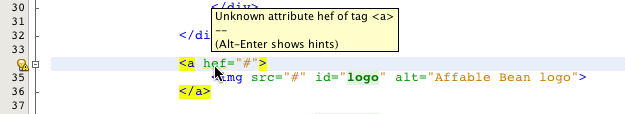 html hint