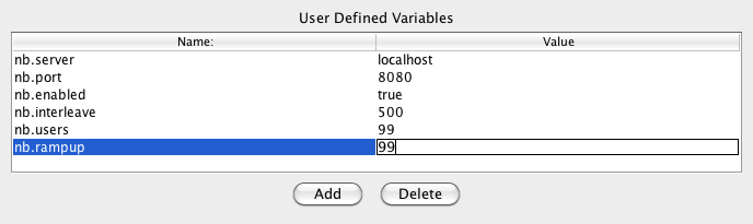 user defined variables