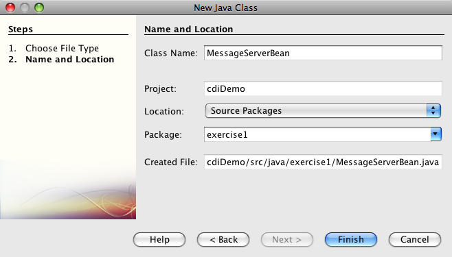 new java class