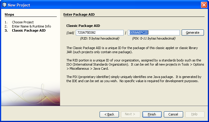 create project package aid