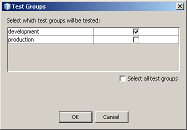 select test group