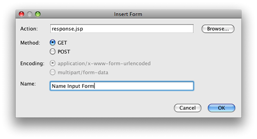 input form