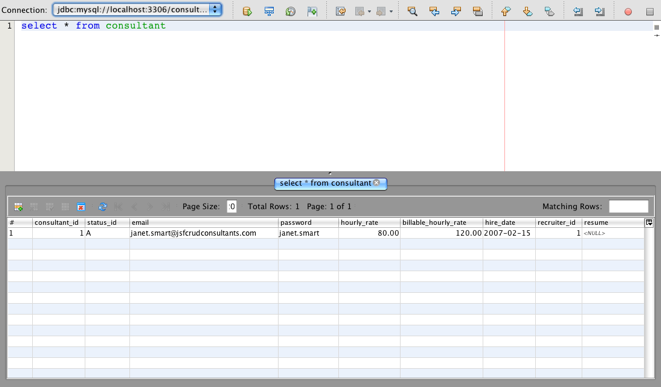 view data table small